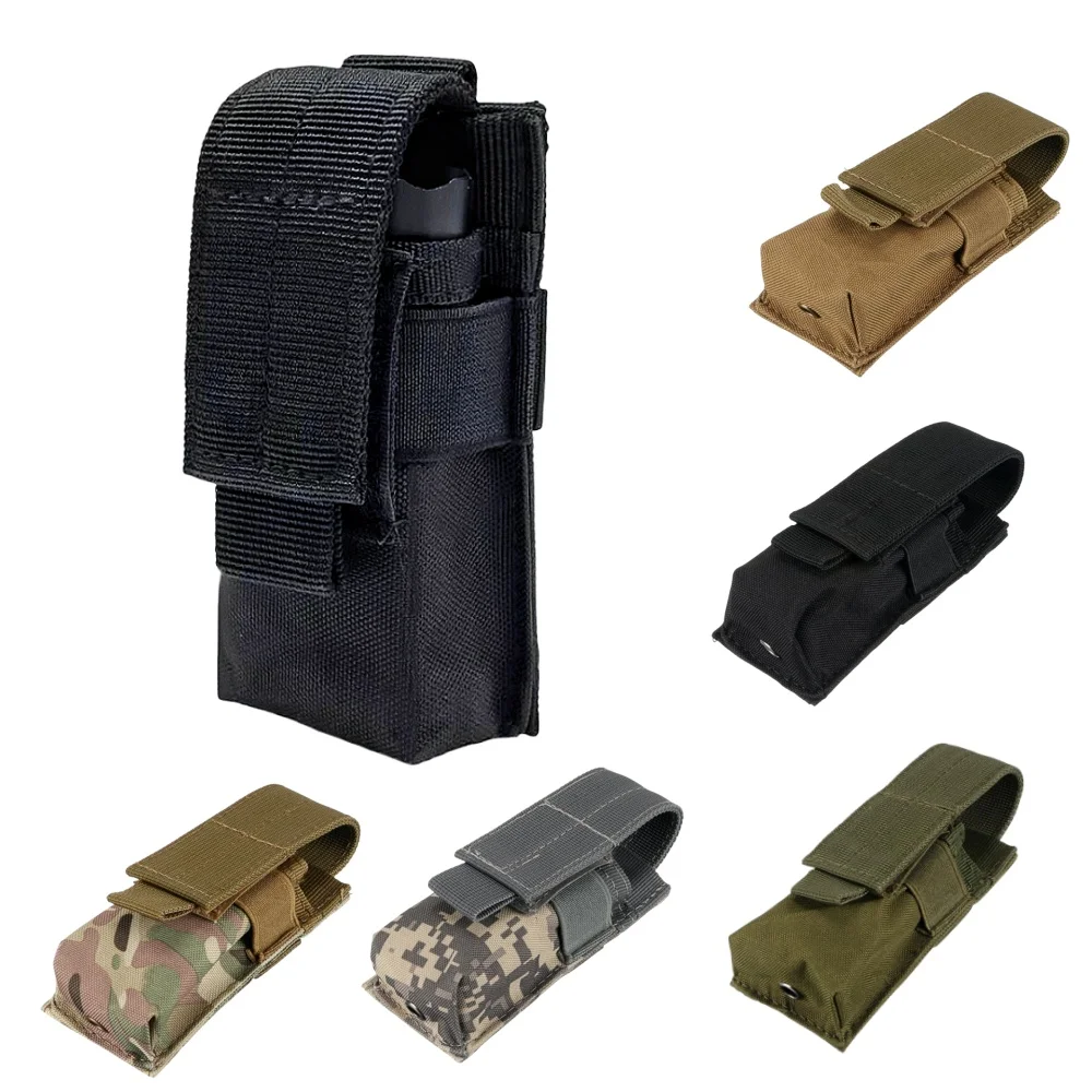 Edc Carry Holster - Molle Tattico M5 Torcia Elettrica Pouch